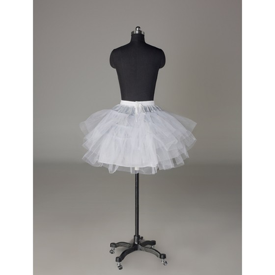 No Bones Short White Hard Tulle Petticoat 45 cm Length