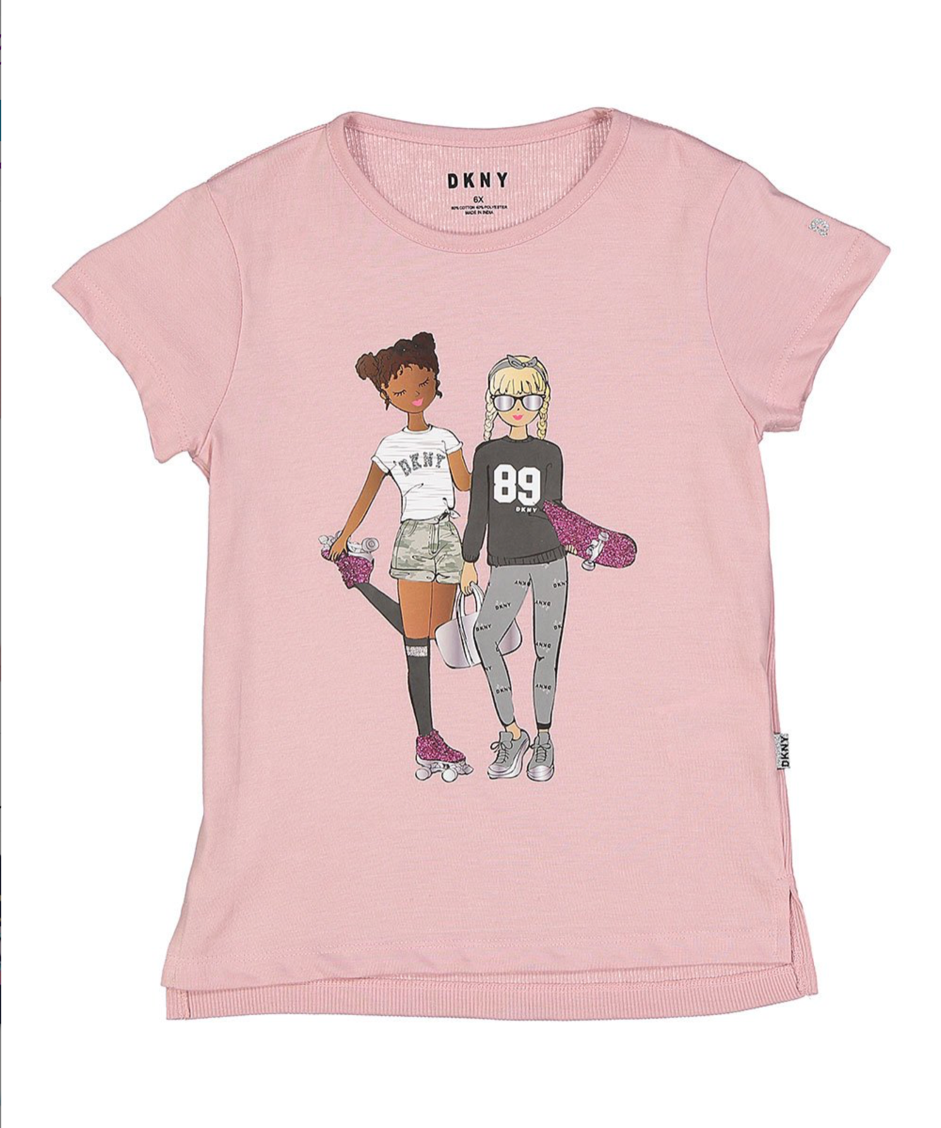 Primary image for DKNY Girls' Little Short Sleeve Zephyr Roller Tee Size 6