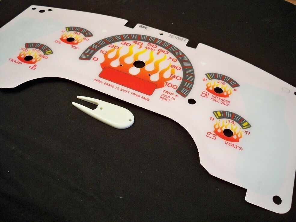 Fits 9604 GMC Safari Chevy Astro Van Express Savana Flame White Face