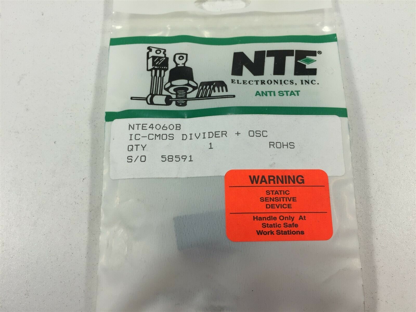 Nte4060b Ic Cmos 14−stage Ripple Carry Binary Counterdivider Oscillator 4060b Other 8119