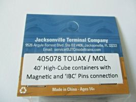 Jacksonville Terminal Company #405078 Touax/Mol 40' Hi-Cube Container N-Scale image 3