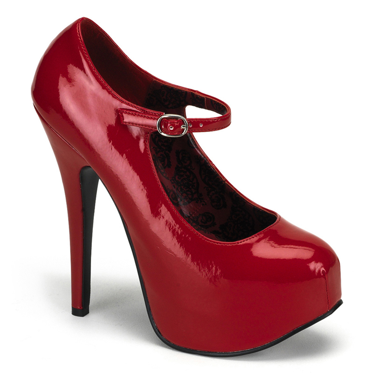 BORDELLO Teeze-07 Series 5 3/4in Heel Platform Pump - Red Patent ...