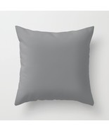 Neutral / Medium Gray Solid Color Indoor &amp; Outdoor Throw Pillows - $29.99+