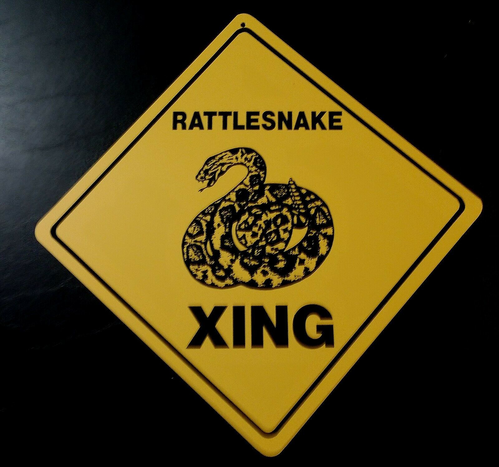 Large Crossing Funny Novelty Xing Sign reptile Rattlesnake Plaques