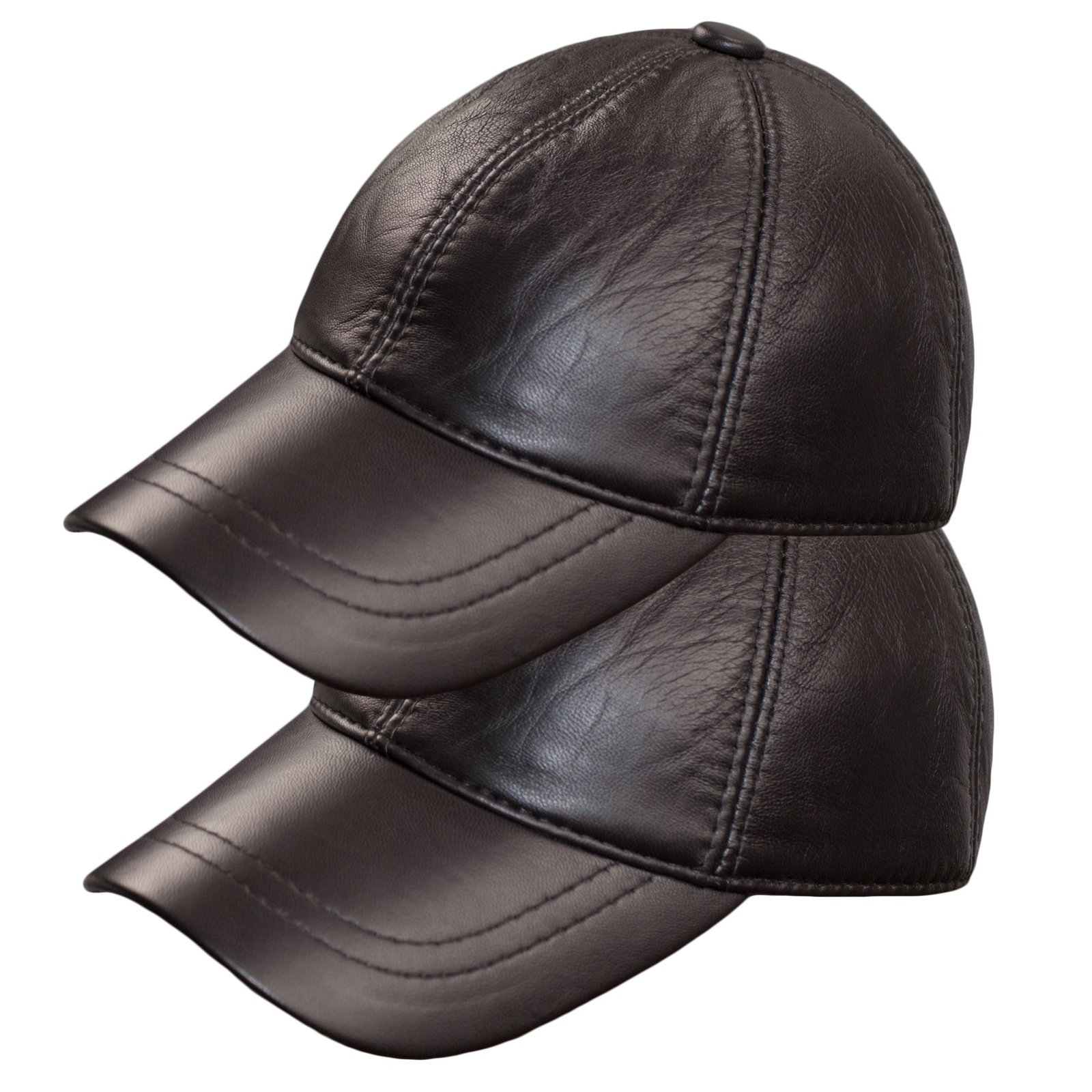 Leather BASEBALL CAPS GENUINE LEATHER PRECURVED SNAPBACK 3 Colours ...