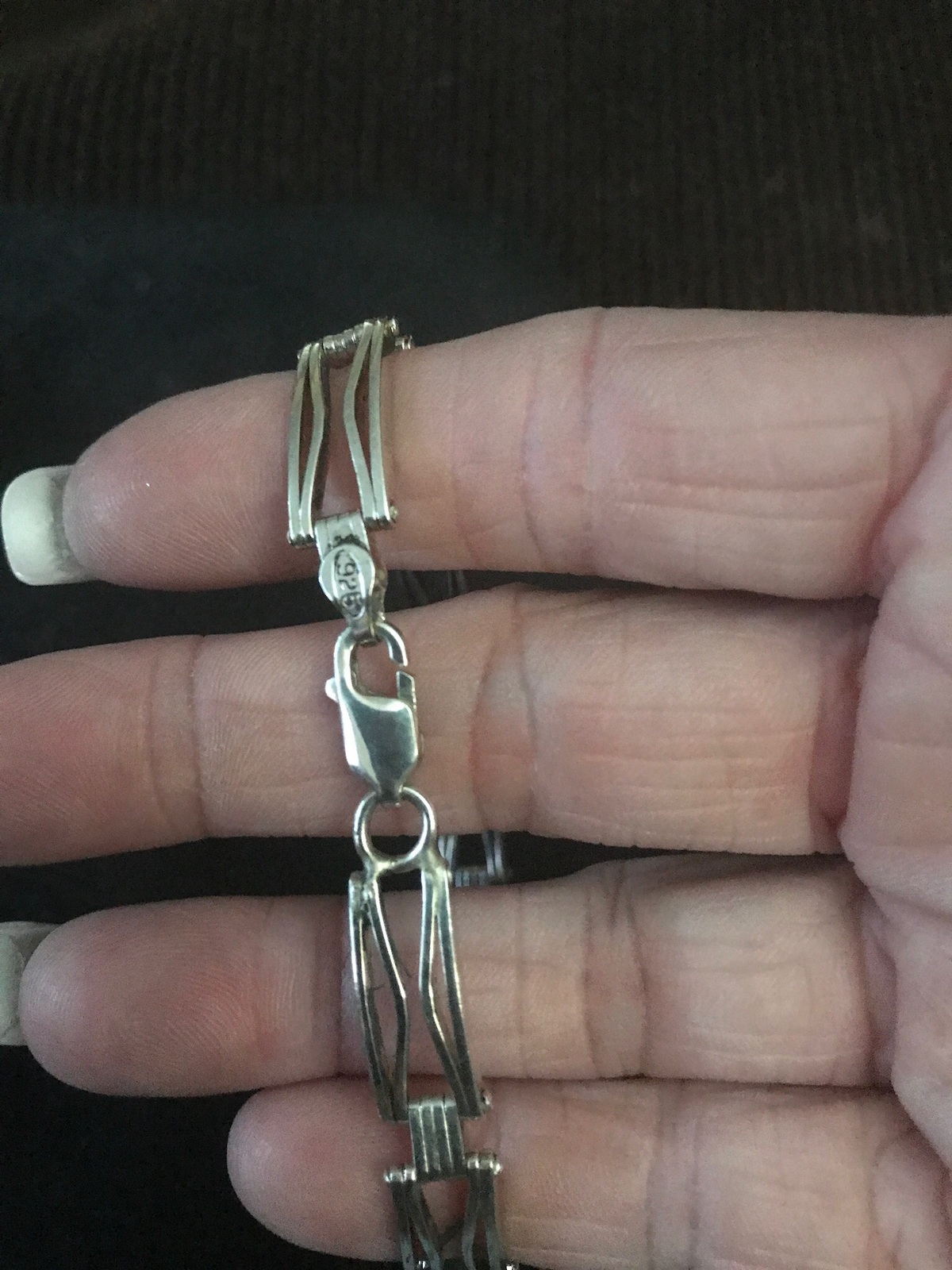 Sterling Silver 7 inch Bracelet Made in Italy Precious Metal without