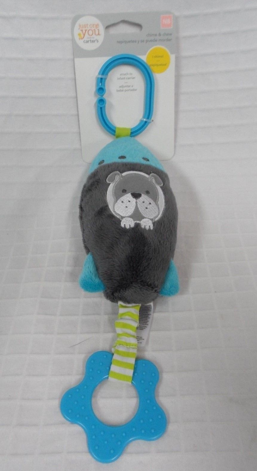NEW Baby CARTER/'S Just One You BROWN Bear Chime /& Chew teether hang toy stroller