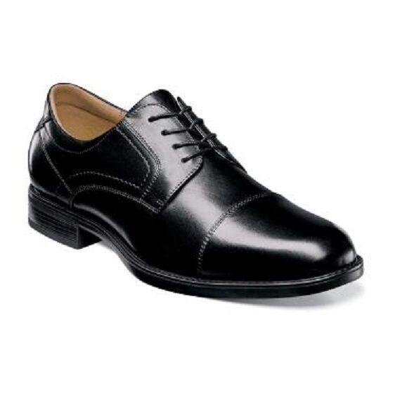 Florsheim shoes Midtown Cap Toe Oxford Black Dressy Leather 12138-001