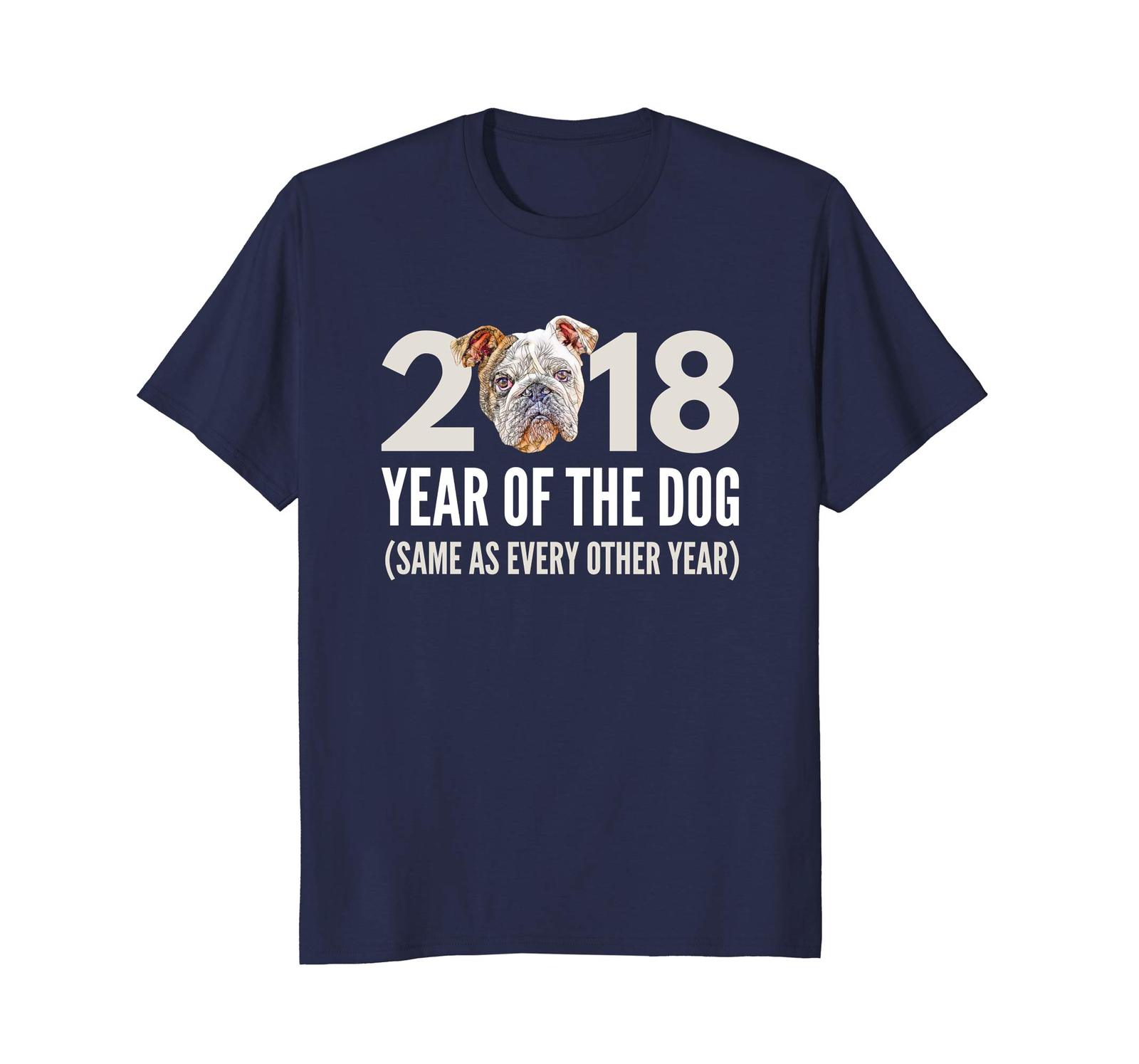 Dog Fashion - 2018 Year of the Dog Shirt - English Bulldog T-Shirt Men