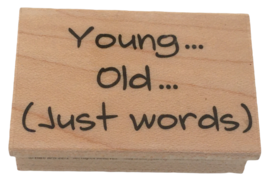 Hero Arts Rubber Stamp Young Old Just Words Birthday Card Words Humor Fu... - $6.99