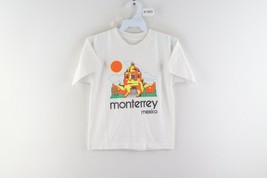 Vtg 90s Streetwear Youth Small Monterrey Mexico Spell Out Short Sleeve T... - $21.00