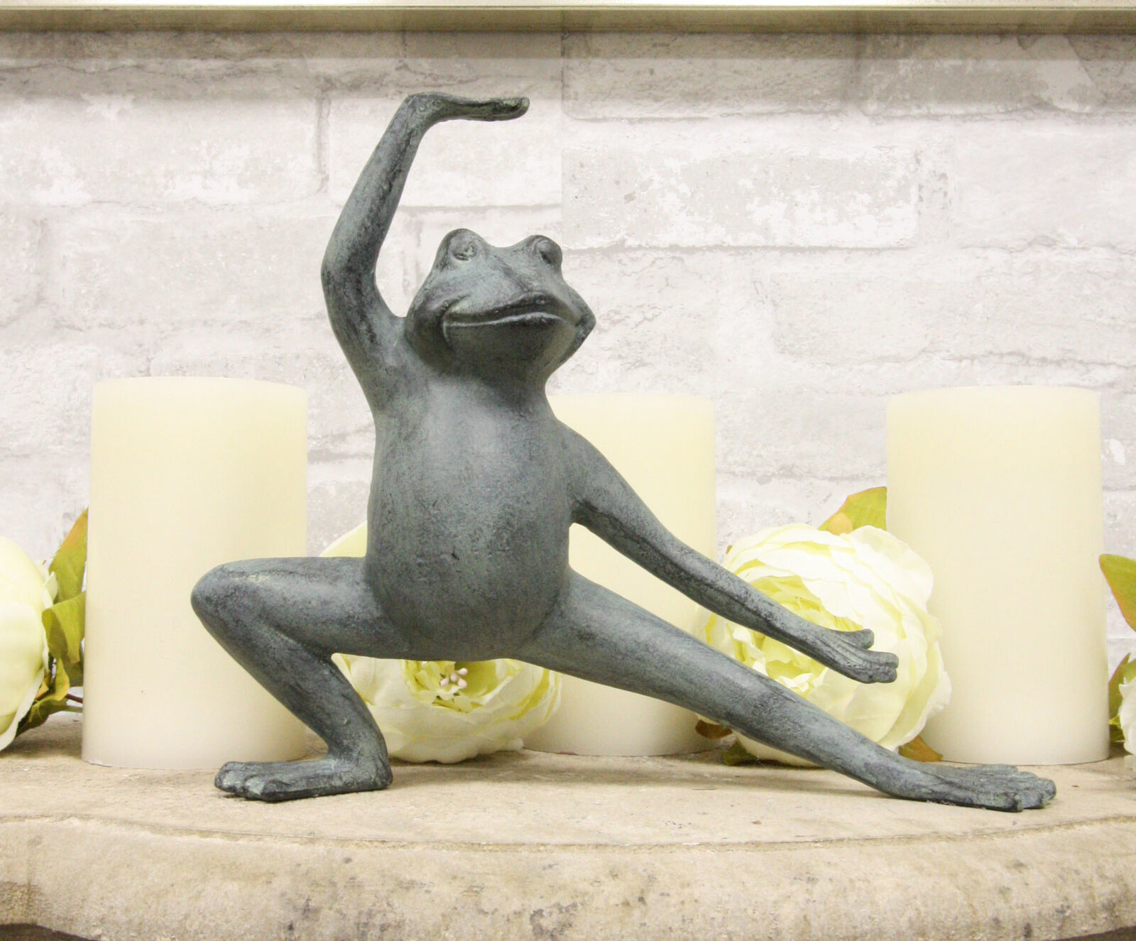 Aluminum Tai Chi Kung Fu Master Dragon Stance Frog Garden Statue Feng Shui Frogs