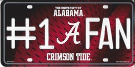 Alabama Crimson Tide #1 Fan Metal Embossed License Plate - $14.84