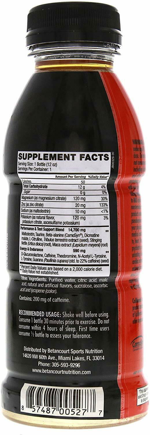 Betancourt BNOX PreWorkout, Ready to Drink 12/12oz
