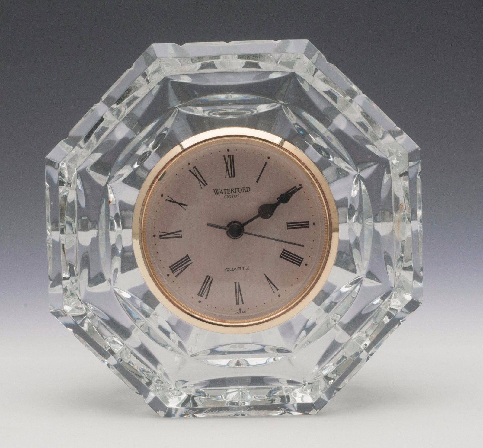 Waterford Crystal Octagonal 5" Shelf/Mantel Clock Waterford