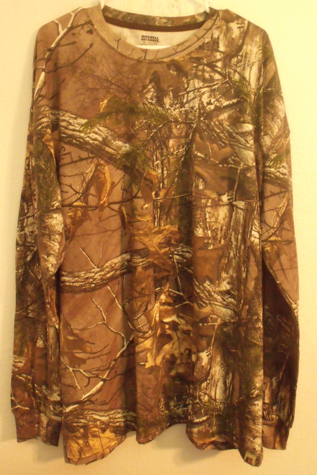 Men Russell Outdoors NWOT Long Sleeve Camouflage T Shirt Size Large