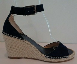 Vince Camuto Size 9.5 TORIAN Midnight Blue Wedge Heel Sandals New Womens Shoes - $64.75