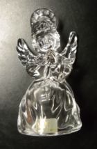 Mikasa Christmas Ornament Heavenly Music Crystal Praying Angel Red Box Ribbon - $10.99