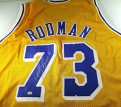 Dennis Rodman / Autographed Los Angeles Lakers Yellow Custom Jersey / Coa - $148.45