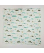 Lollypop White Blue Gray Whales Muslin Baby Blanket Swaddle Security Boy... - $12.99