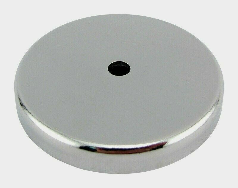 Master Magnetics .375 in. Ceramic ROUND BASE MAGNET Silver 65 lb. Pull 1pk 07222