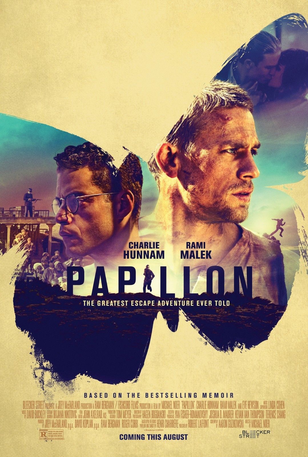 Papillon Poster Michael Noer Movie Art 2017 Film Print Size 14x21 24x36 27x40