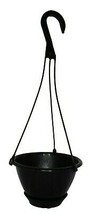 6&quot; MINI Hanging Basket with Saucer - Black Plastic - Set of 5 - KOBA - $22.76
