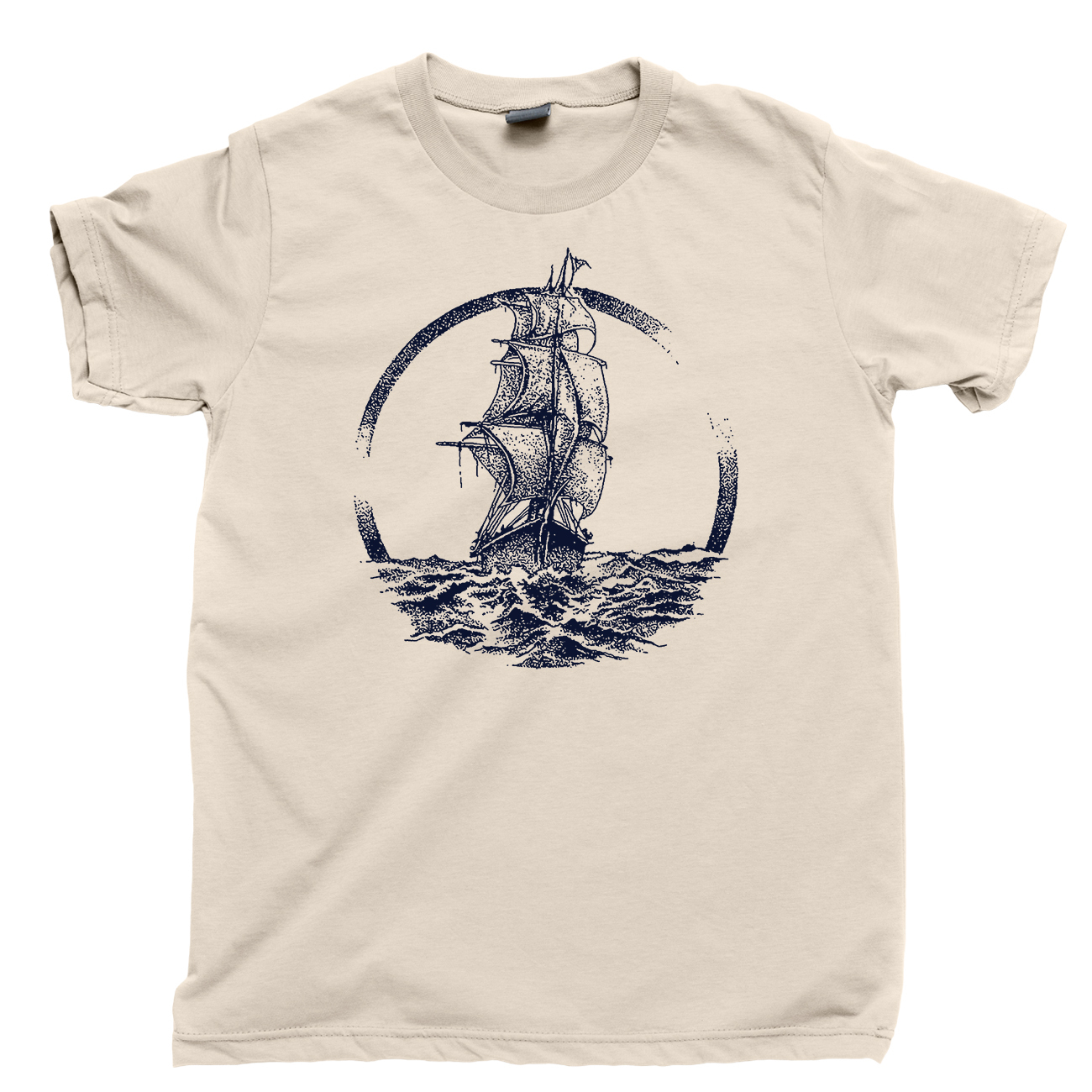 Pirates Sailing Ship T Shirt, Captains Schooner Boating Unisex Cotton ...