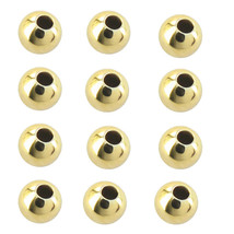12pcs Of 2.5mm To 14mm 14K Yellow Gold Round Ball Smooth For Custom Jewelry - $45.04