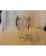 Marquis Waterford Crystal 6 Sided Flower Vase with Cut Leaves 6.5&quot; Tall - $185.63