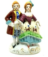 Made in Occupied Japan Victorian Figurine Colonial Lady & Gentlemen 4 3/4" Vtg  - $14.69