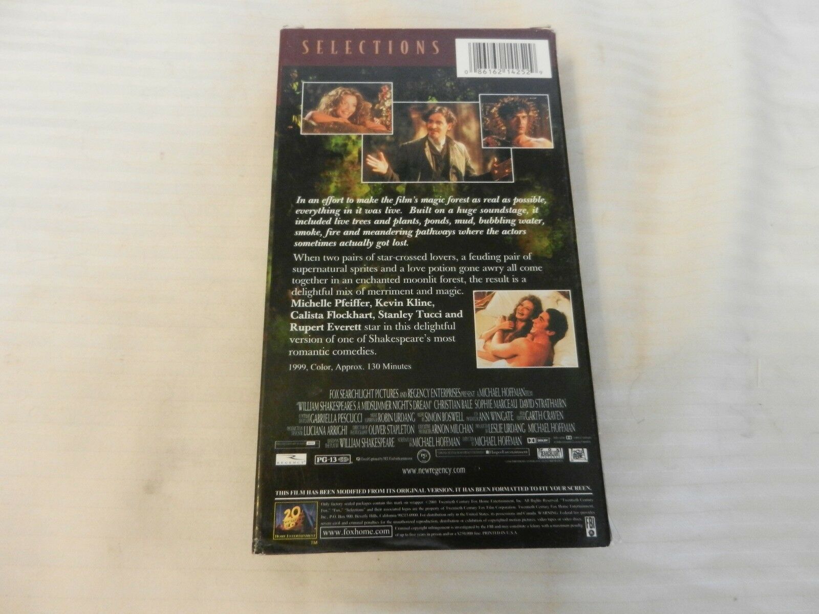 A Midsummer Nights Dream (VHS, 1999) Michelle Pfeiffer, Kevin Kline ...