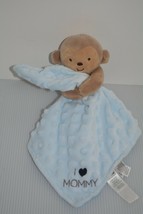 Carters Child of Mine Plush Monkey I Love Mommy Blue Minky Lovey Baby Blanket  - $27.08