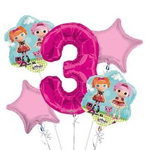 Lalaloopsy Balloon Bouquet 3rd Birthday 5 pcs - Party Supplies - $12.99