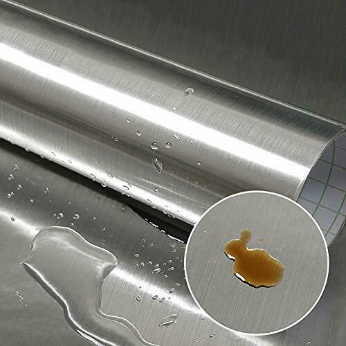 Stainless Steel Silver Contact Paper Vinyl Self Adhesive Film Kitchen