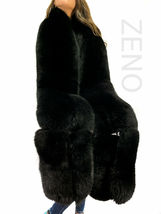 Double-Sided Fox Fur Stole 70' (180cm) + Four Tails as Wristbands / Headband image 12