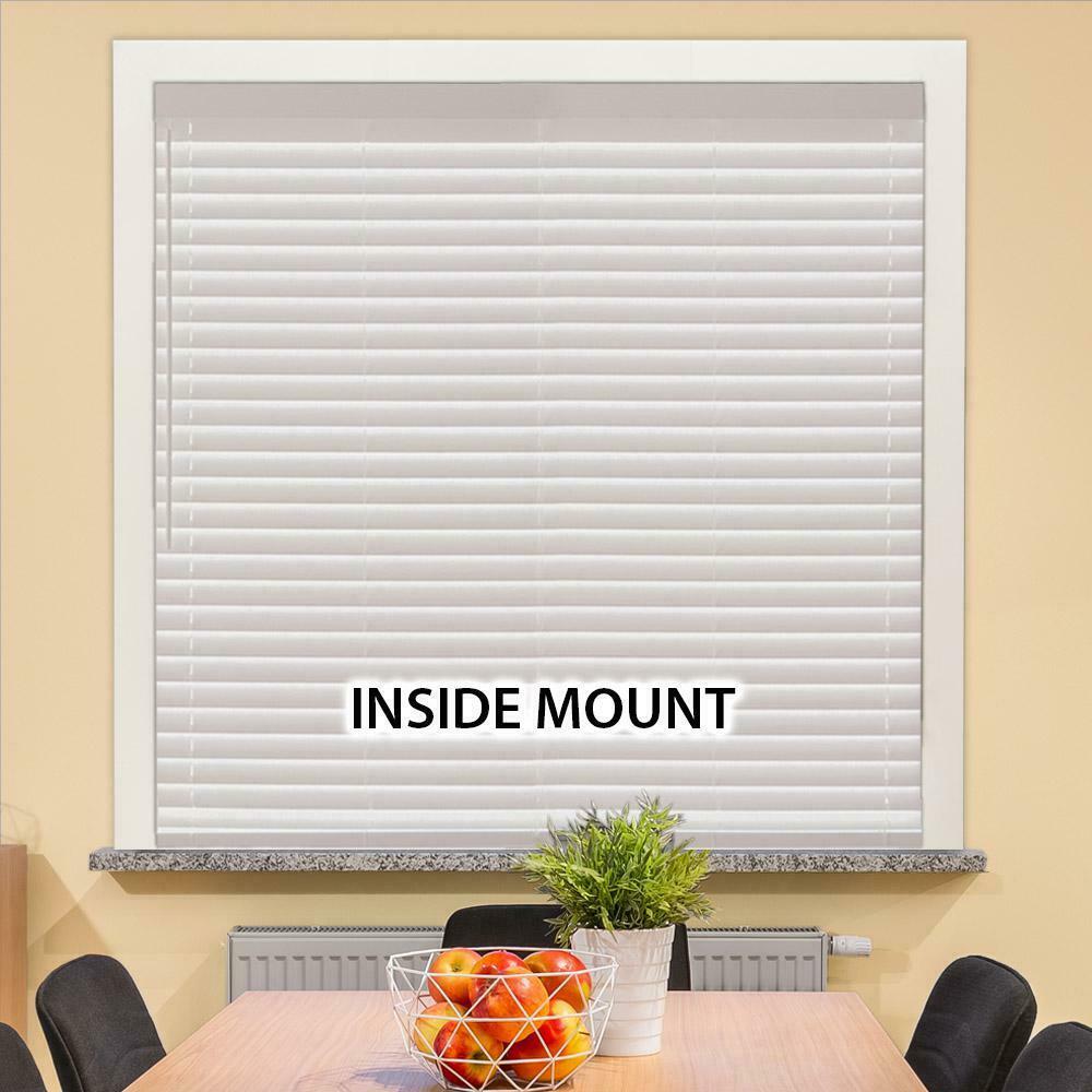 Home Decorators Collection Cordless White Faux Wood Blind