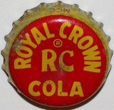 Vintage soda pop bottle cap ROYAL CROWN COLA RC cork lined in used condi... - $9.99