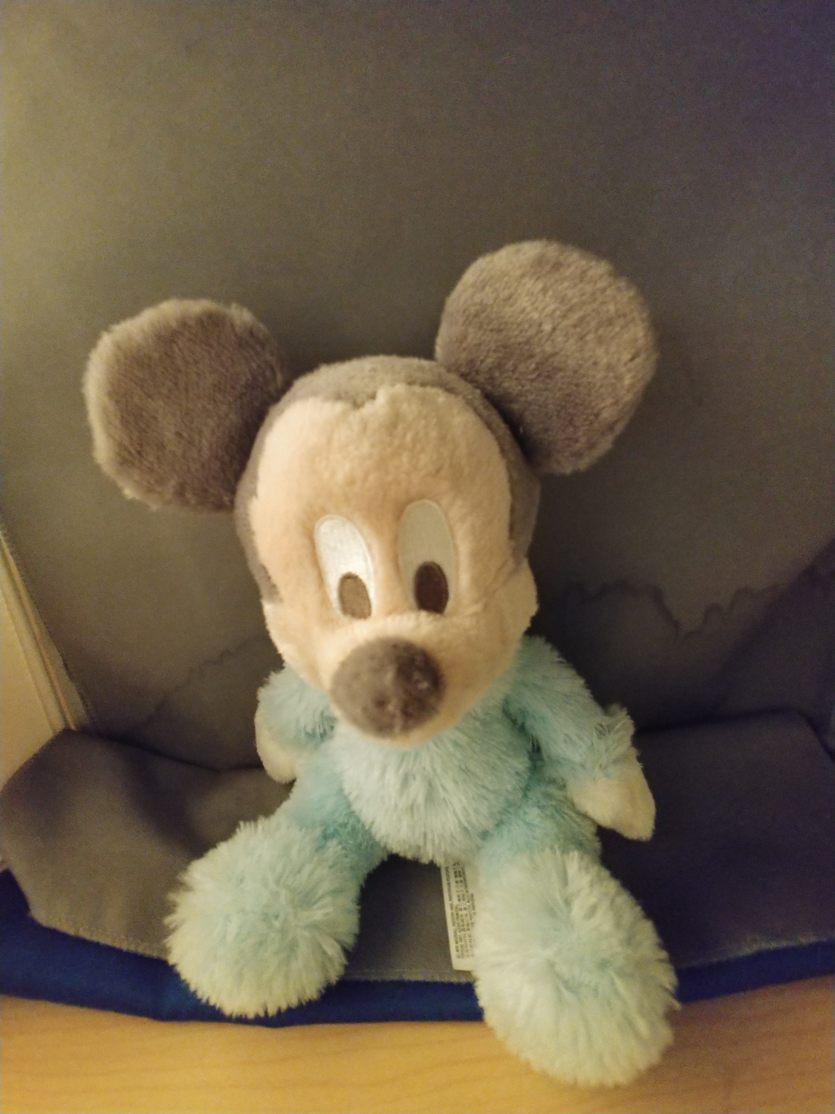 baby blue mickey mouse plush toy