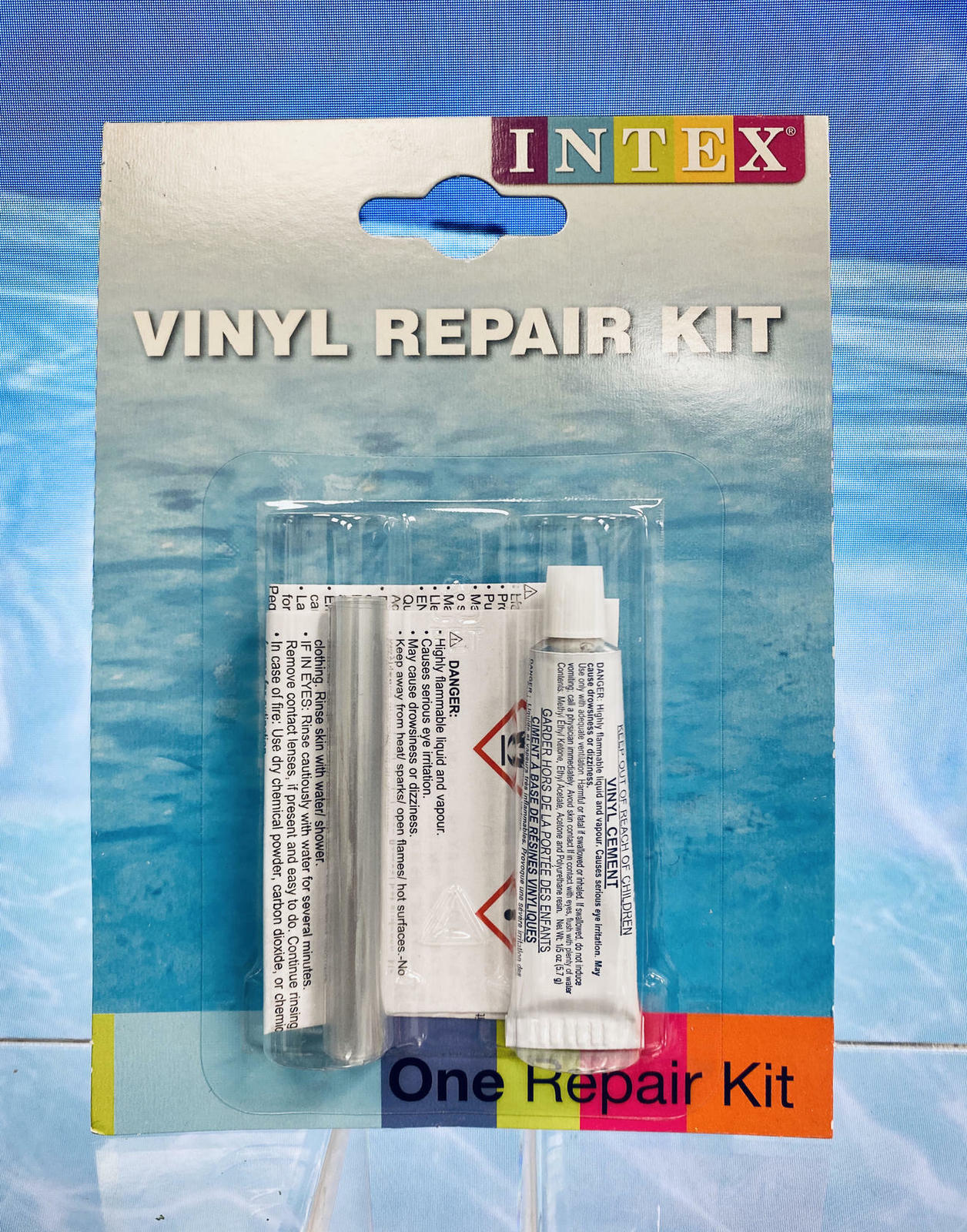 Intex Vinyl Repair Kit 1 pk Glue Cement Patch for Inflatables Pools Wet Set Other Pool