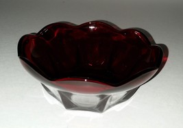 Vintage Anchor Hocking Royal Ruby Small Dessert Bowl Octagonal Bottom - $9.99