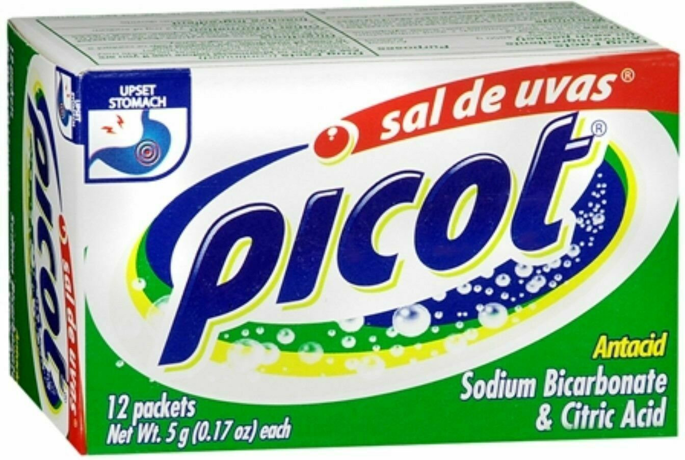 4 X Sal De Uvas Picot Effervescent Anti Acid Heartburn Upset Stomach