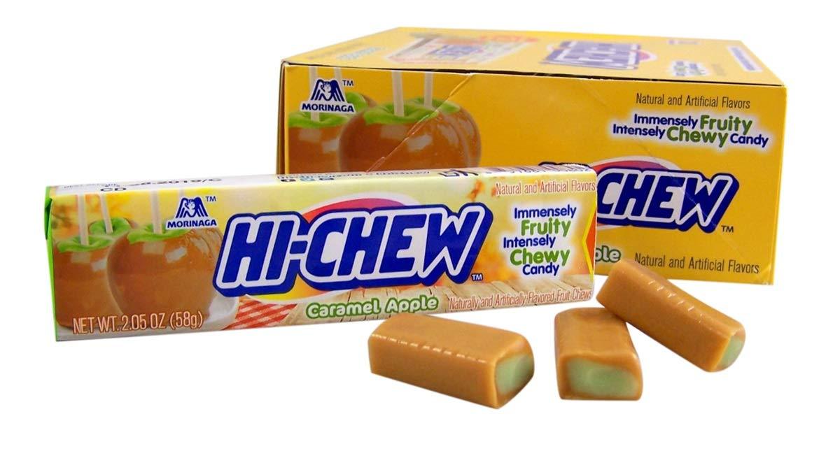 HiChew Caramel Apple Flavor Chewy Candy, 2.05 oz, Pack of 12 Sticks