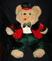 20" Vintage Mty Internationl Teddy Bear Christmas Brown Stuffed Animal Plush Toy - $36.47