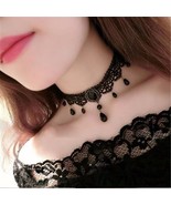 Lace Choker Necklace Women Teens Girls Rivet Heart Collar Necklace - $5.20