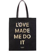 Victoria&#39;s Secret Tote Double Bag &quot;Love Made Me Do It&quot;  Logo Limited Edi... - $19.79