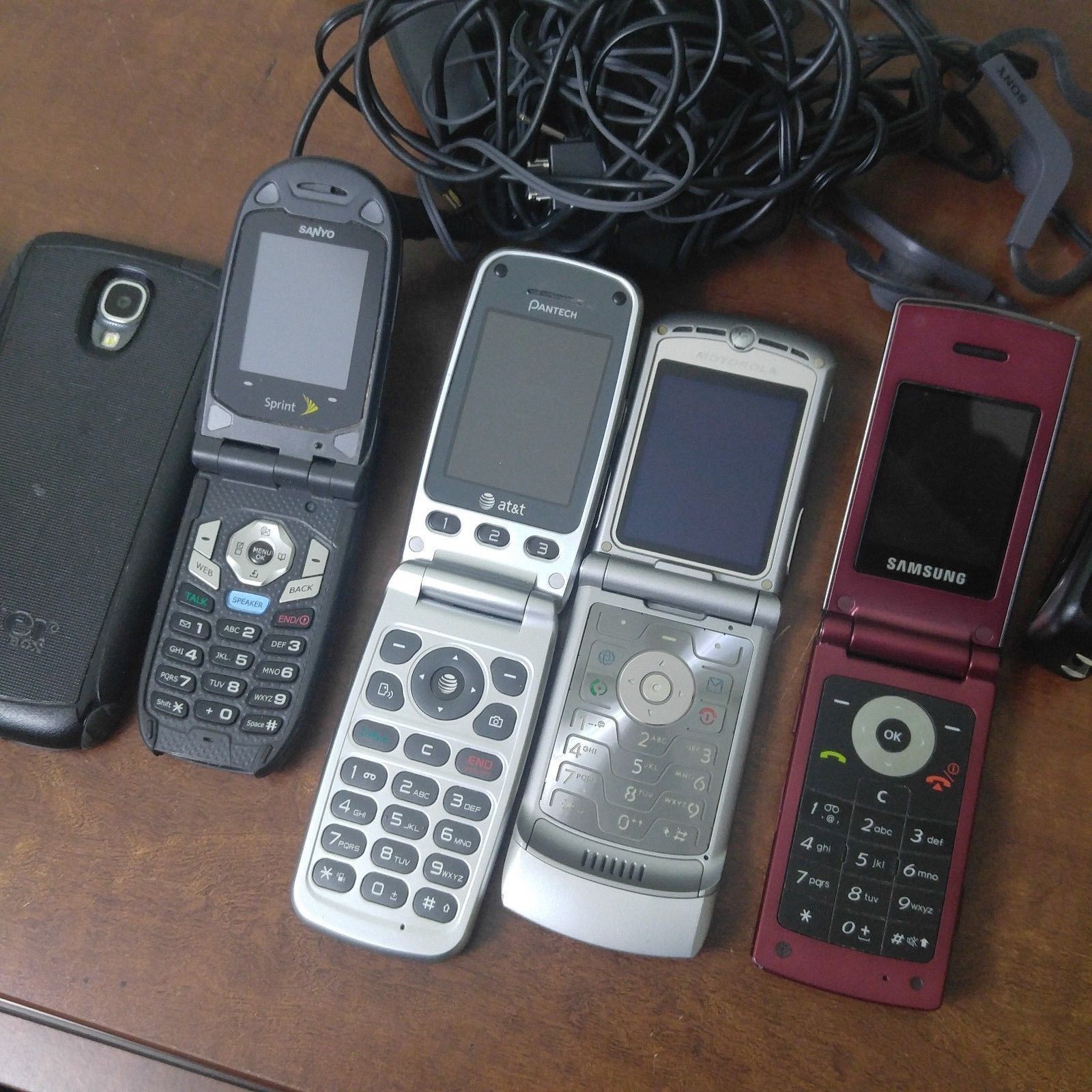 Cell Phone Lot Used Samsung Smartphone Flip Phones AT&T Sprint Razor ...