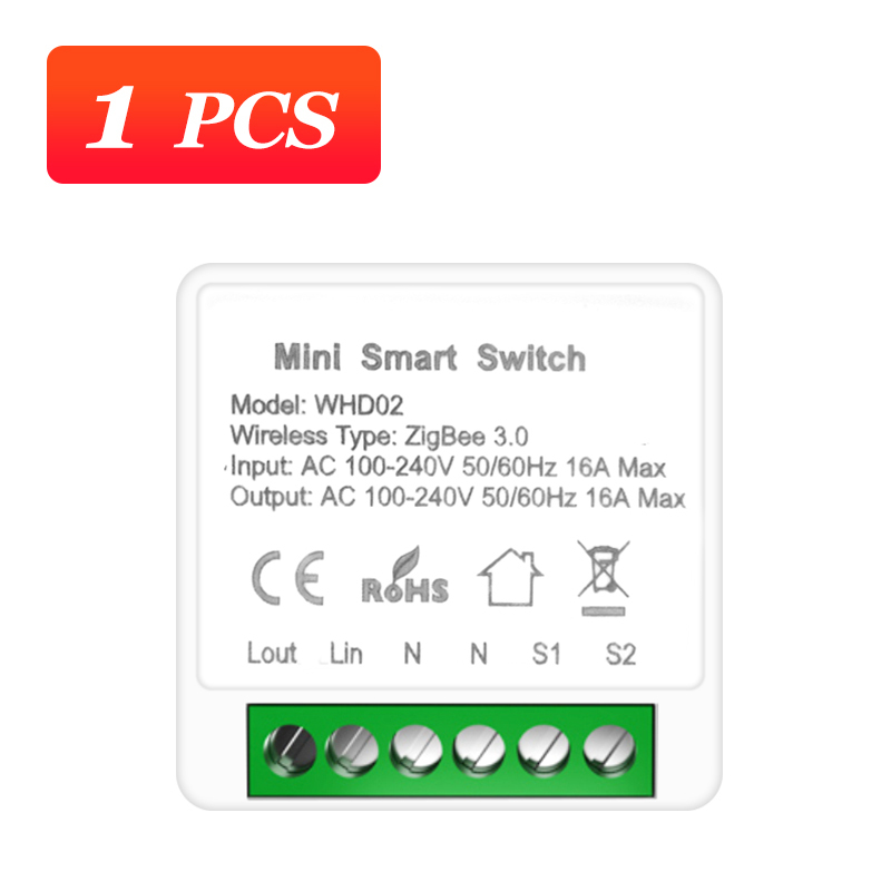 16a Mini Zig Smart Switch 2-way Control Light Switch Work With Alexa Google Home