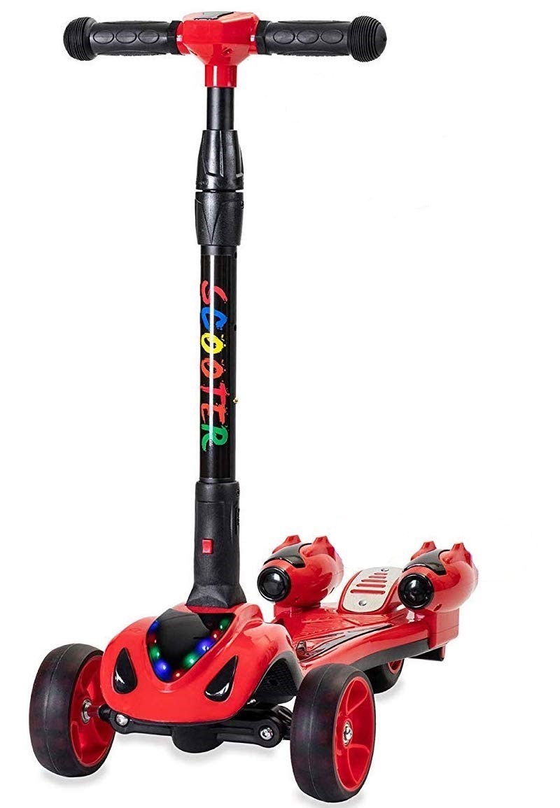 GlareWheel Kids Rocket Scooter Real Smoke Y1 Portable Foldable Adjustable
