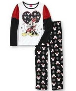 Girls Pajamas 2 Pc Disney Minnie Mouse Long Sleeve Top &amp; Fleece Pants $3... - $17.82